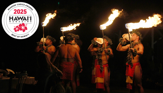 Luau photo with award nomination